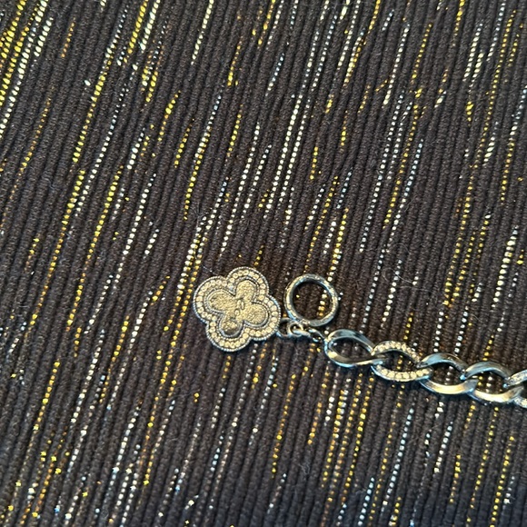 Authentic Cynthia Ann Jewels silver, and diamond bracelet 7 inches toggle - Picture 3 of 5